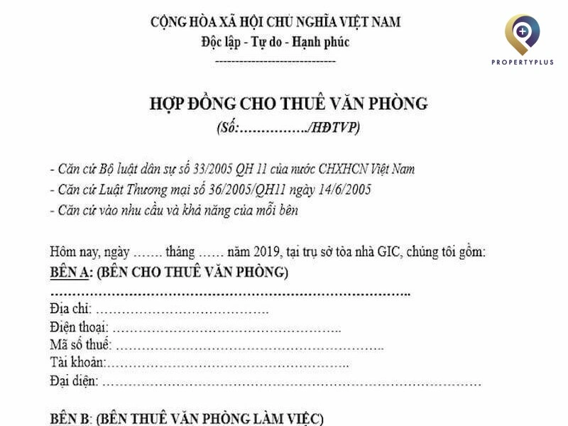 đám phám hợp đồng thuê văn phòng